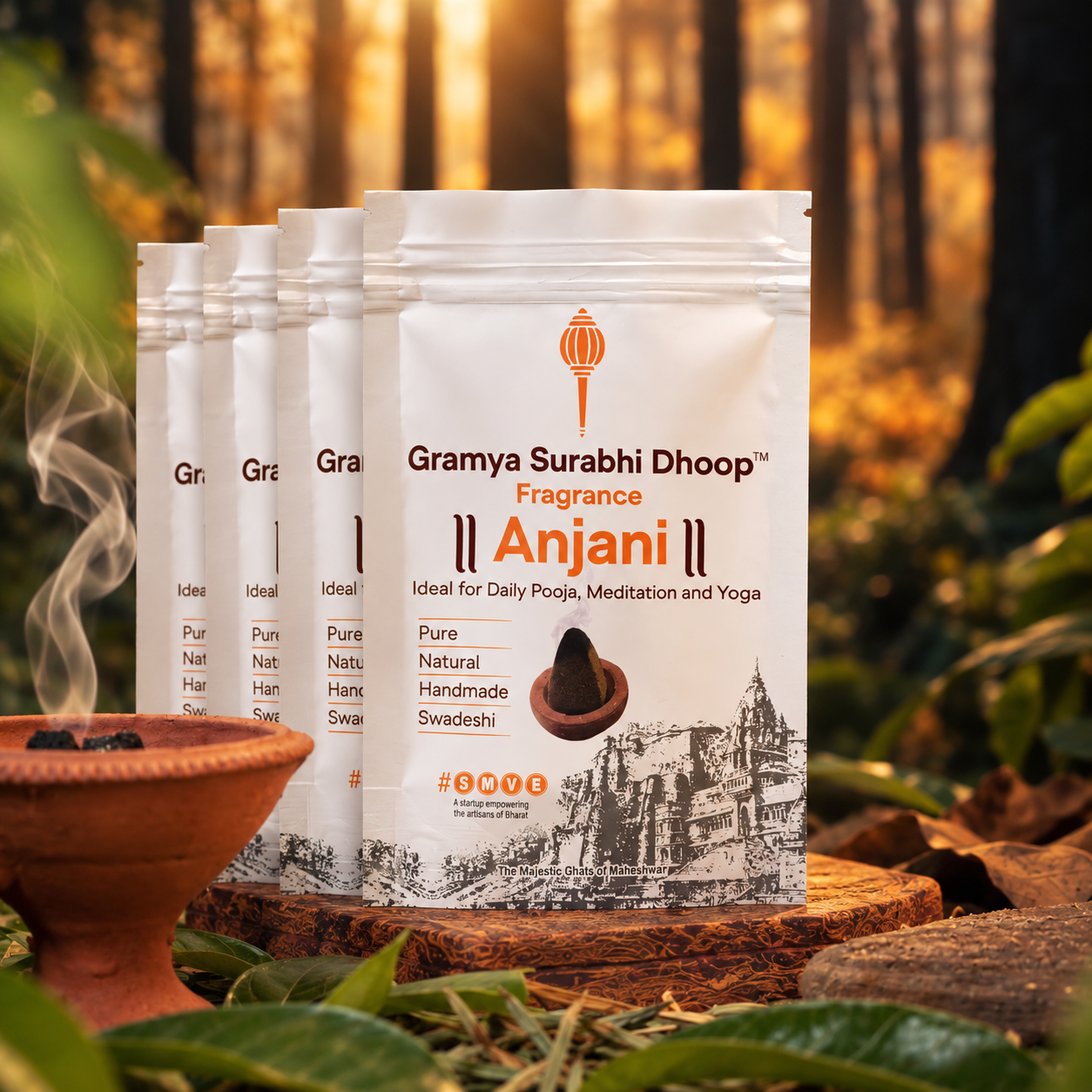 Gramya Surabhi Dhoop "Anjani" ( Set of 4 ) - Image 2