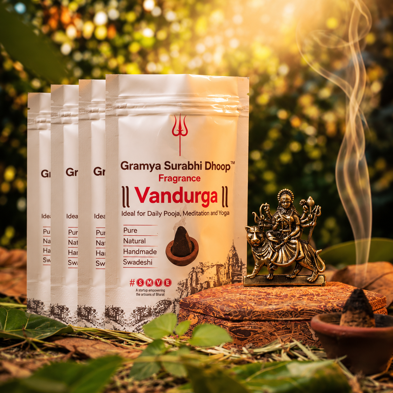 Gramya Surabhi Dhoop "Vandurga"( Set of 4 )