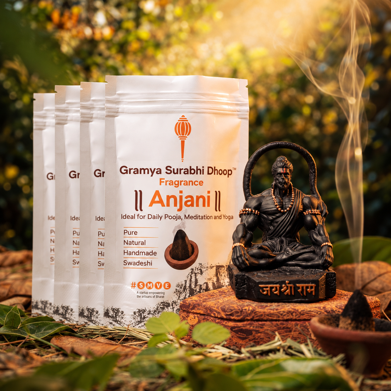 Gramya Surabhi Dhoop "Anjani" ( Set of 4 )