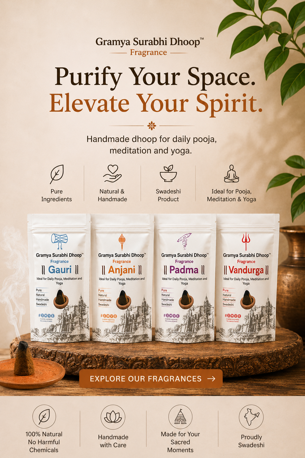 Gramya Surabhi Dhoop (Set of 4) - Image 2